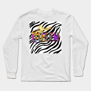 Queen On Zebra Long Sleeve T-Shirt